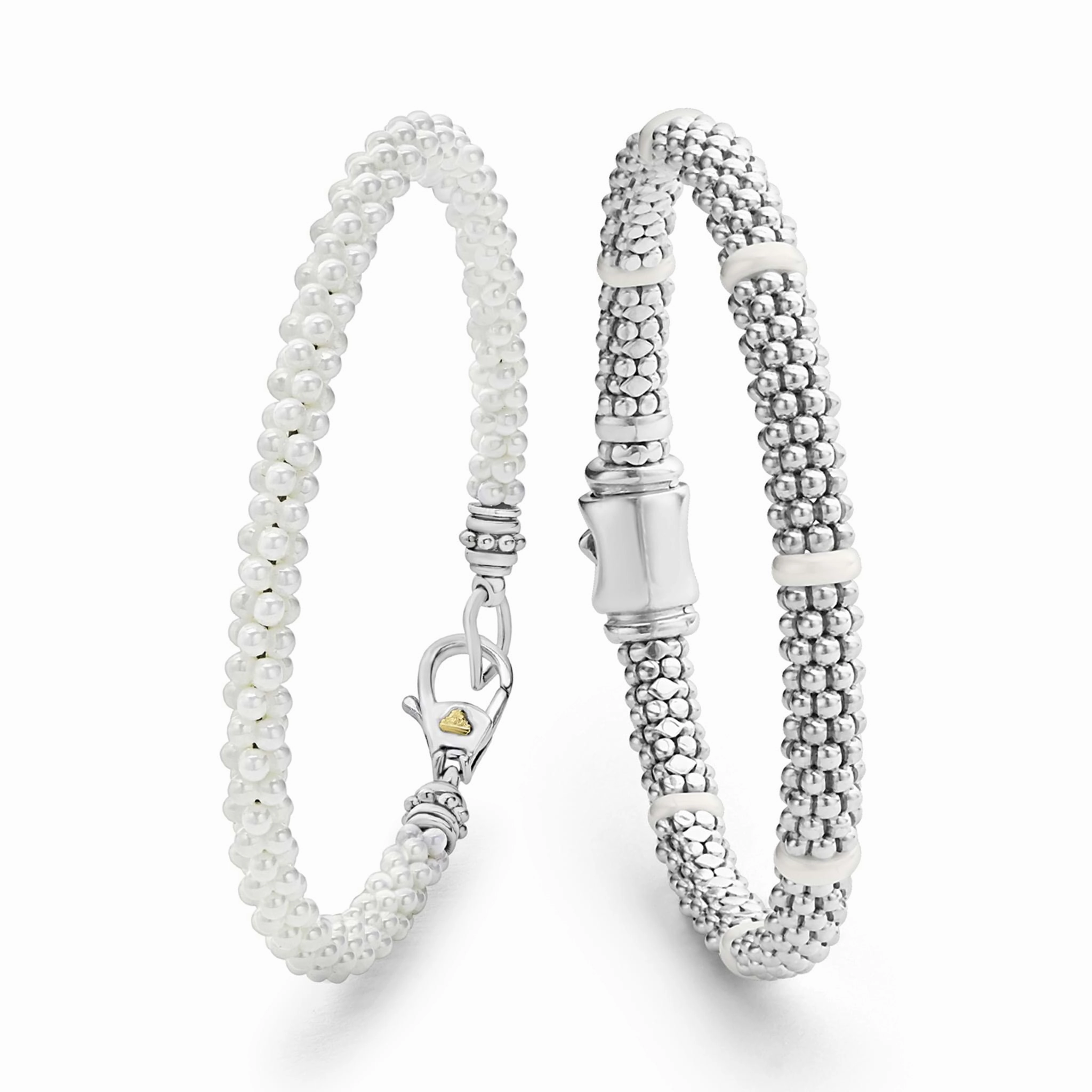 White Caviar White Ceramic Caviar Bracelet Gift Set