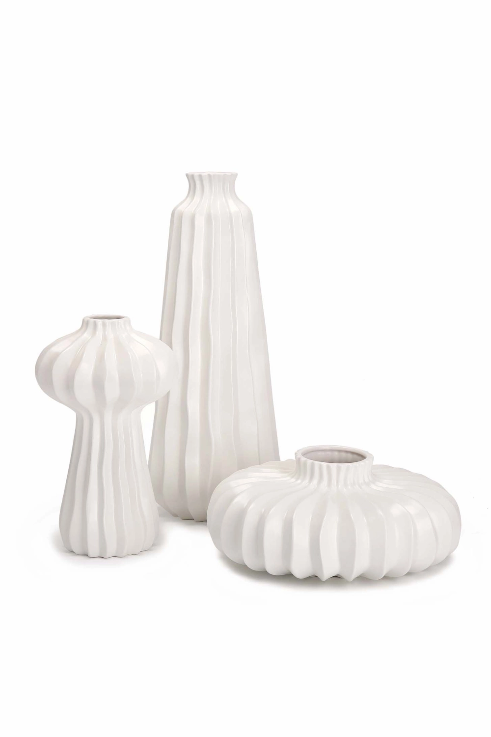 White Ceramic Contemporary Vase | Liang & Eimil Gourd I