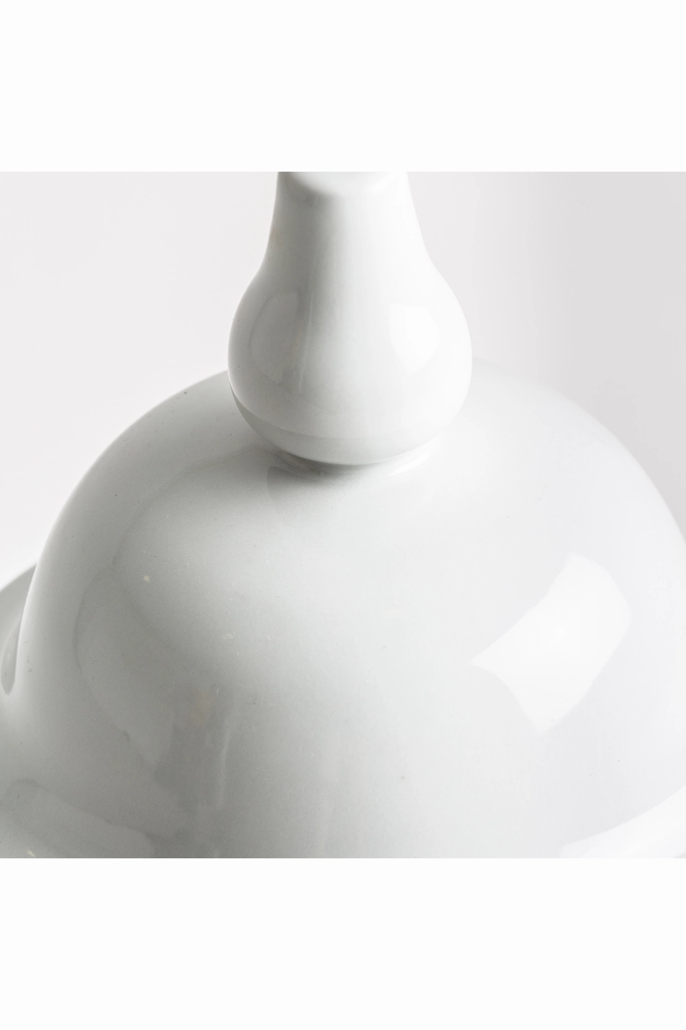 White Ceramic Lidded Vase | Vical Home Elina