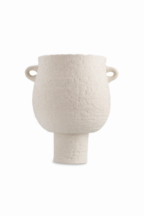 White Ceramic Primal Textured Vase | Liang & Eimil Ancien Vase,Glass Vase