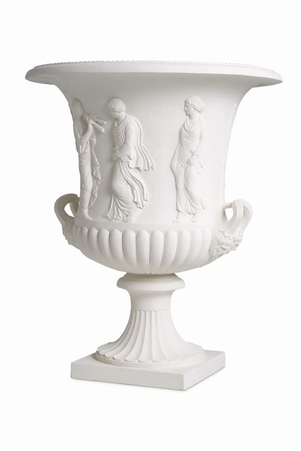 White Classical Relief Vase | Met x Eichholtz Calyx-krater