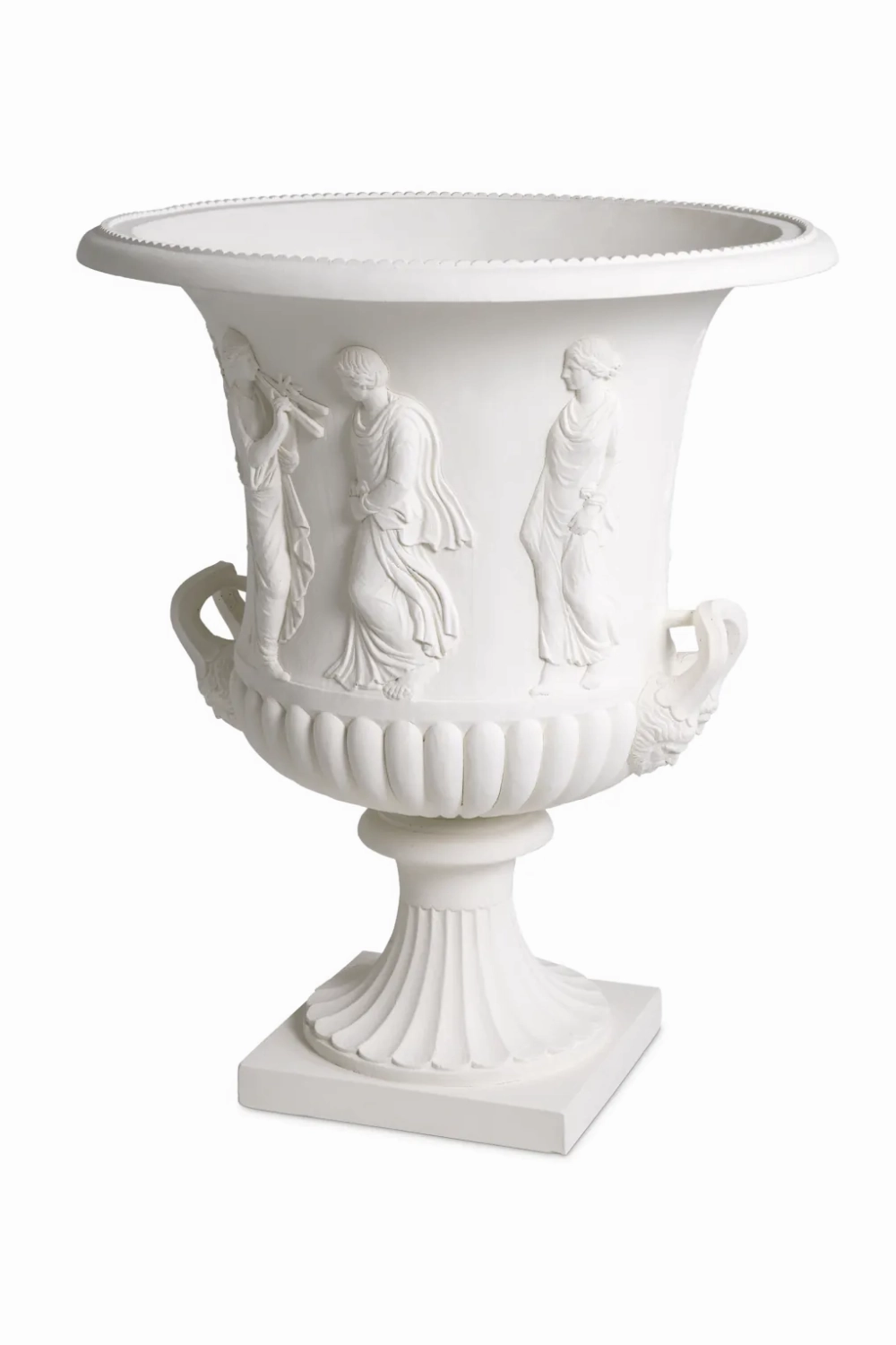White Classical Relief Vase | Met x Eichholtz Calyx-krater