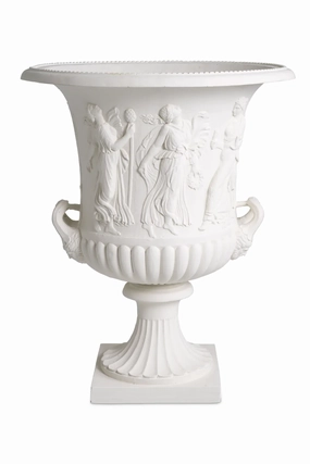 White Classical Relief Vase | Met x Eichholtz Calyx-krater Vase,Glass Vase