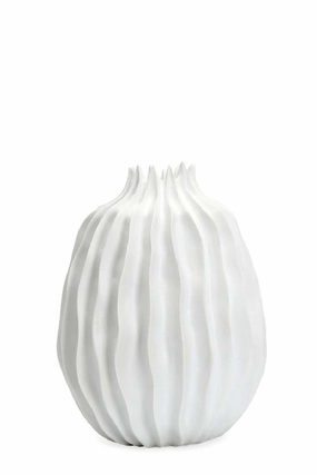 White Glazed Ceramic Vase | Liang & Eimil Ellen II Vase,Glass Vase