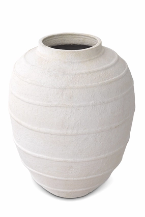 White Handmade Clay Vase | Eichholtz Romane Vase,Glass Vase