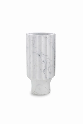 White Marble Fluted Vase (S) | Liang & Eimil Marmo II Vase,Glass Vase