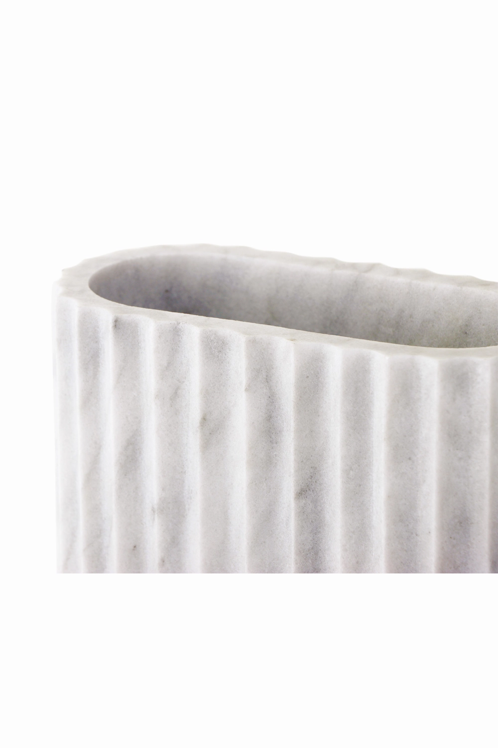 White Marble Ribbed Vase | Liang & Eimil Renzo