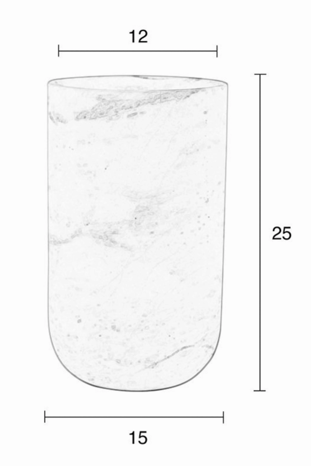 White Marble Vase | Zuiver Fajen