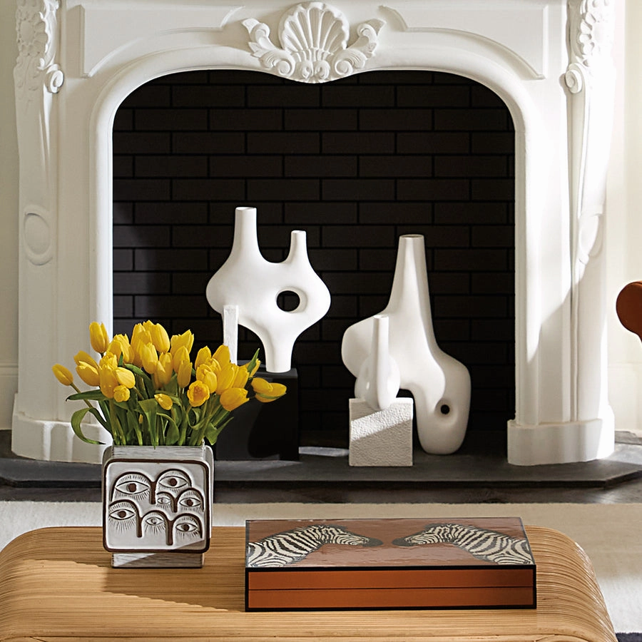 White Porcelain Abstract Vase XL | Jonathan Adler Paradox