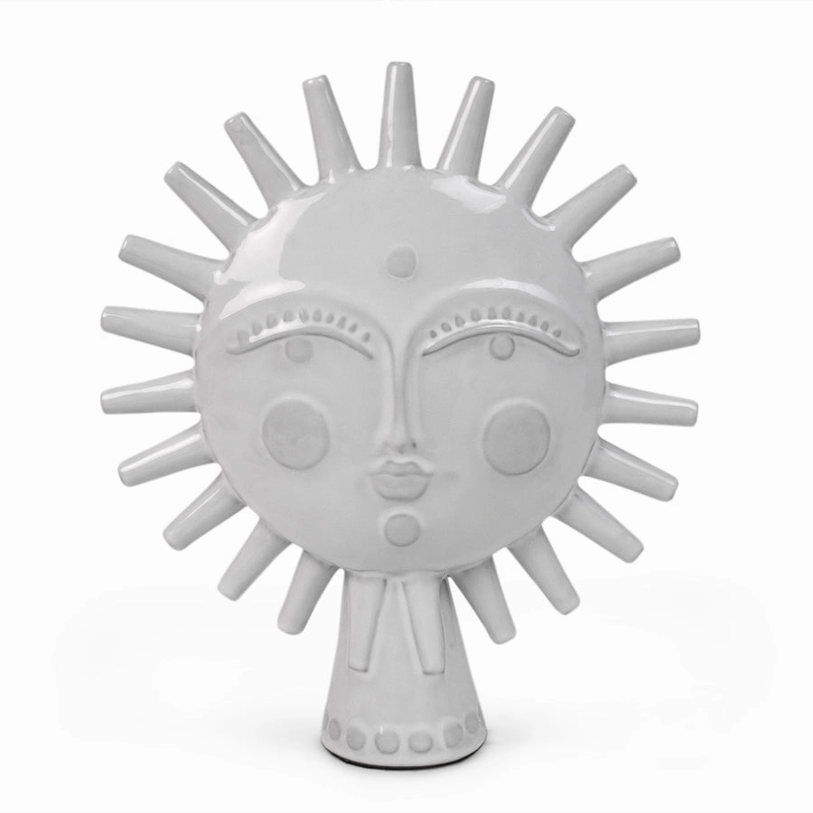 White Porcelain Decorative Object | Jonathan Adler Utopia Sun Vase,Glass Vase