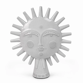 White Porcelain Decorative Object | Jonathan Adler Utopia Sun Vase,Glass Vase