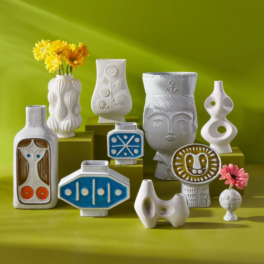 White Stoneware Sailor/Mermaid Vases (2) | Jonathan Adler Utopia