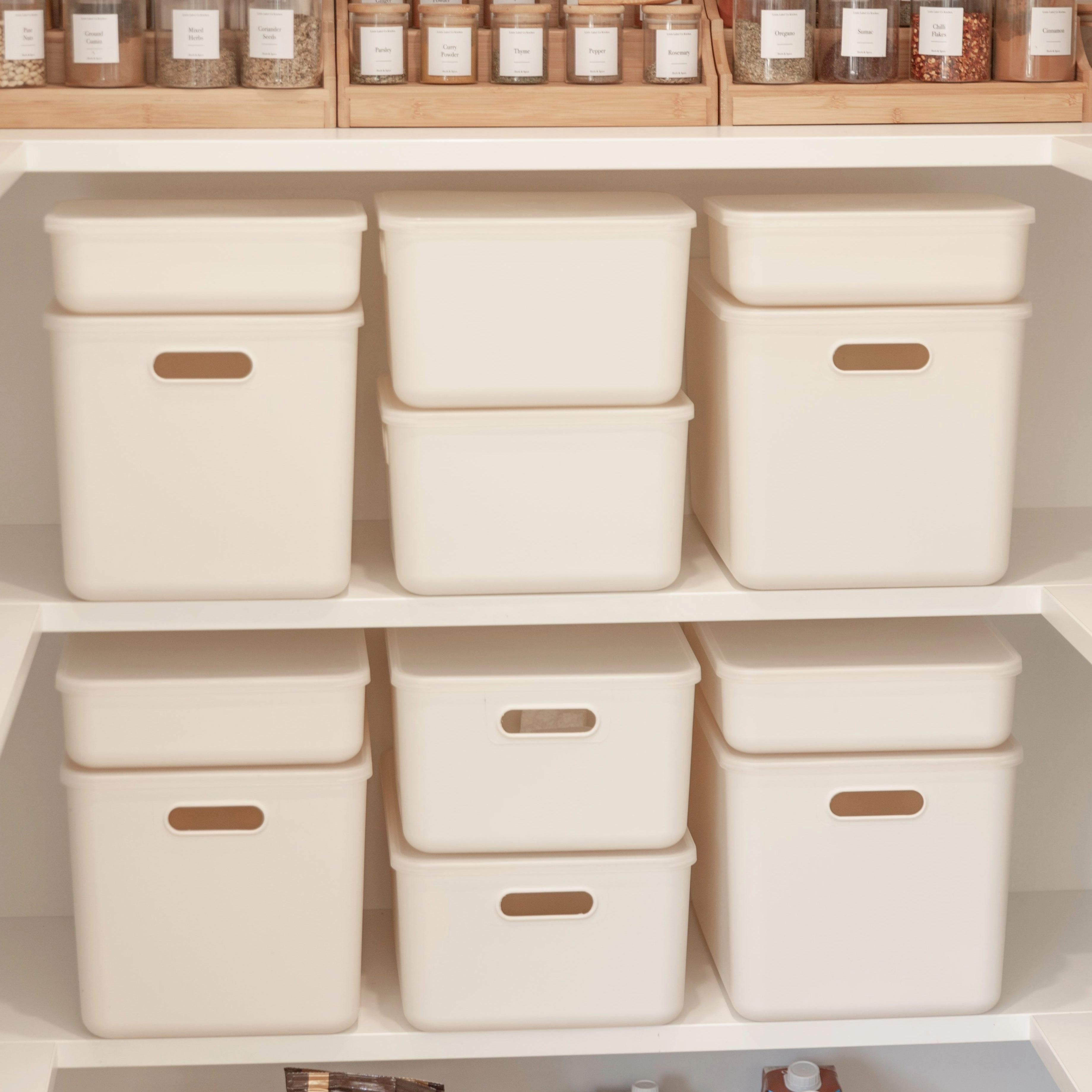 White Storage Container with Plastic Lid - 12 Pack Figurines,Decorative Ornaments