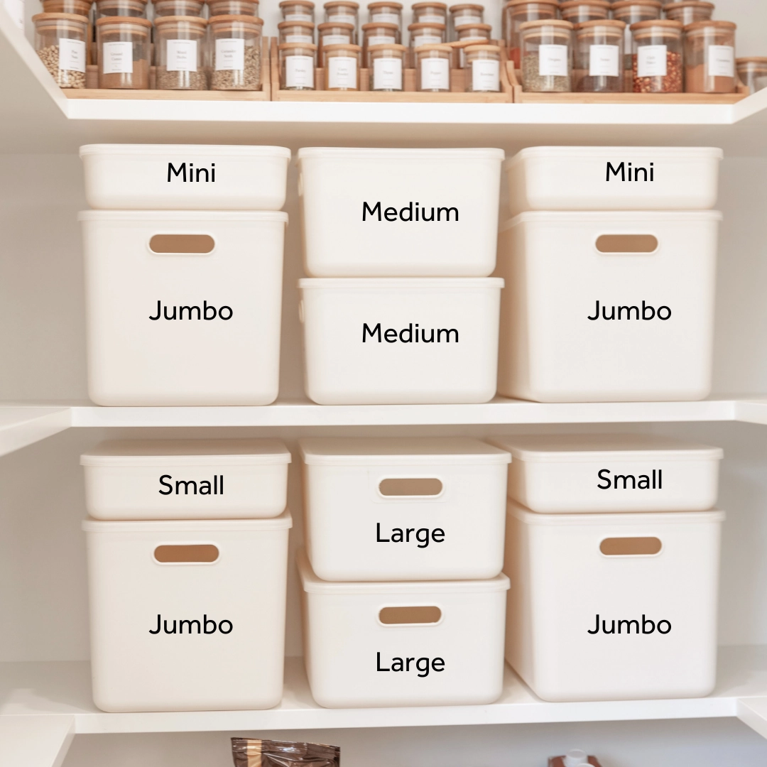 White Storage Container with Plastic Lid - 12 Pack