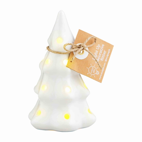 White Tree Light Up Sitter Decorative Mirror,Home Decor Mirror