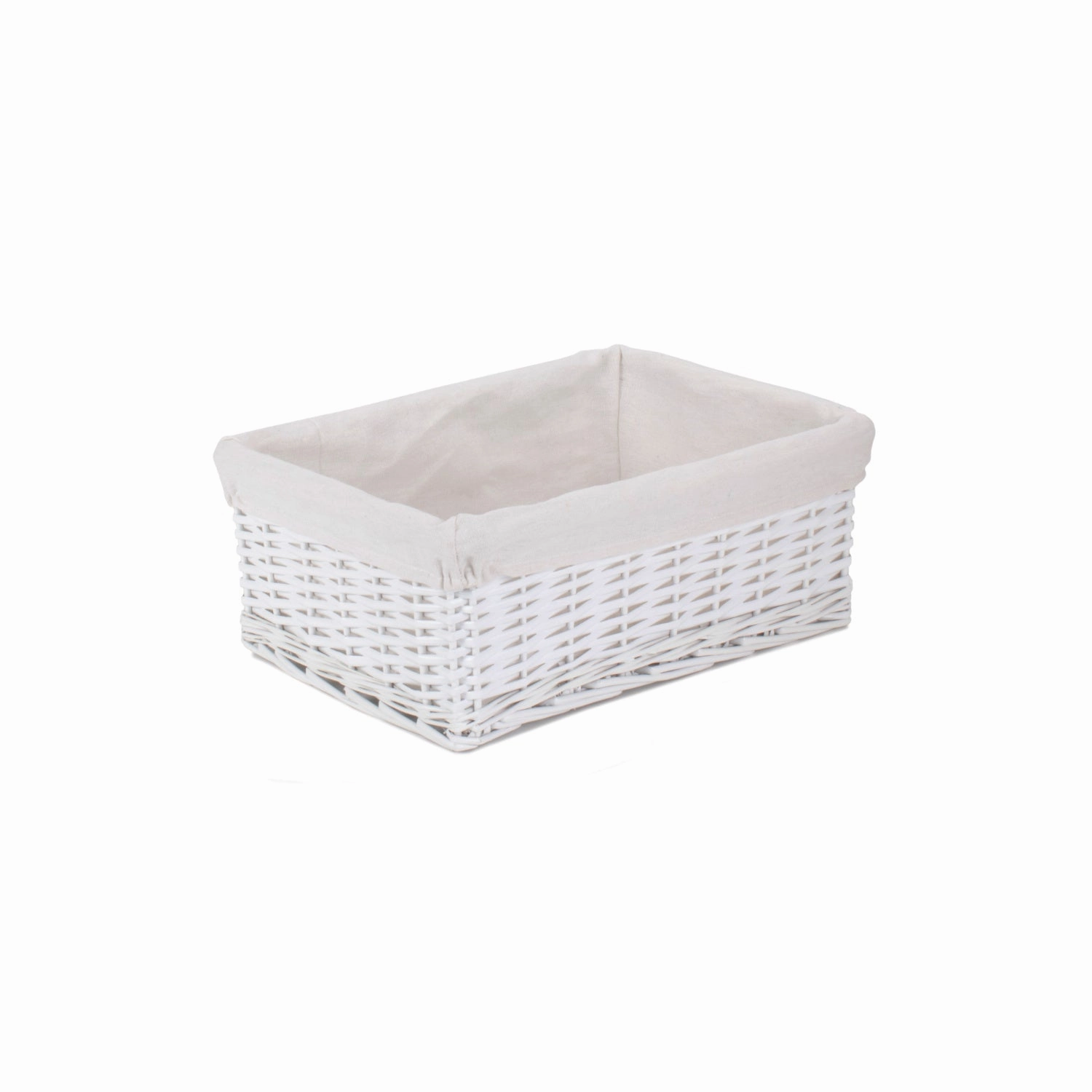 White Wicker Bathroom Linen Laundry Set 5