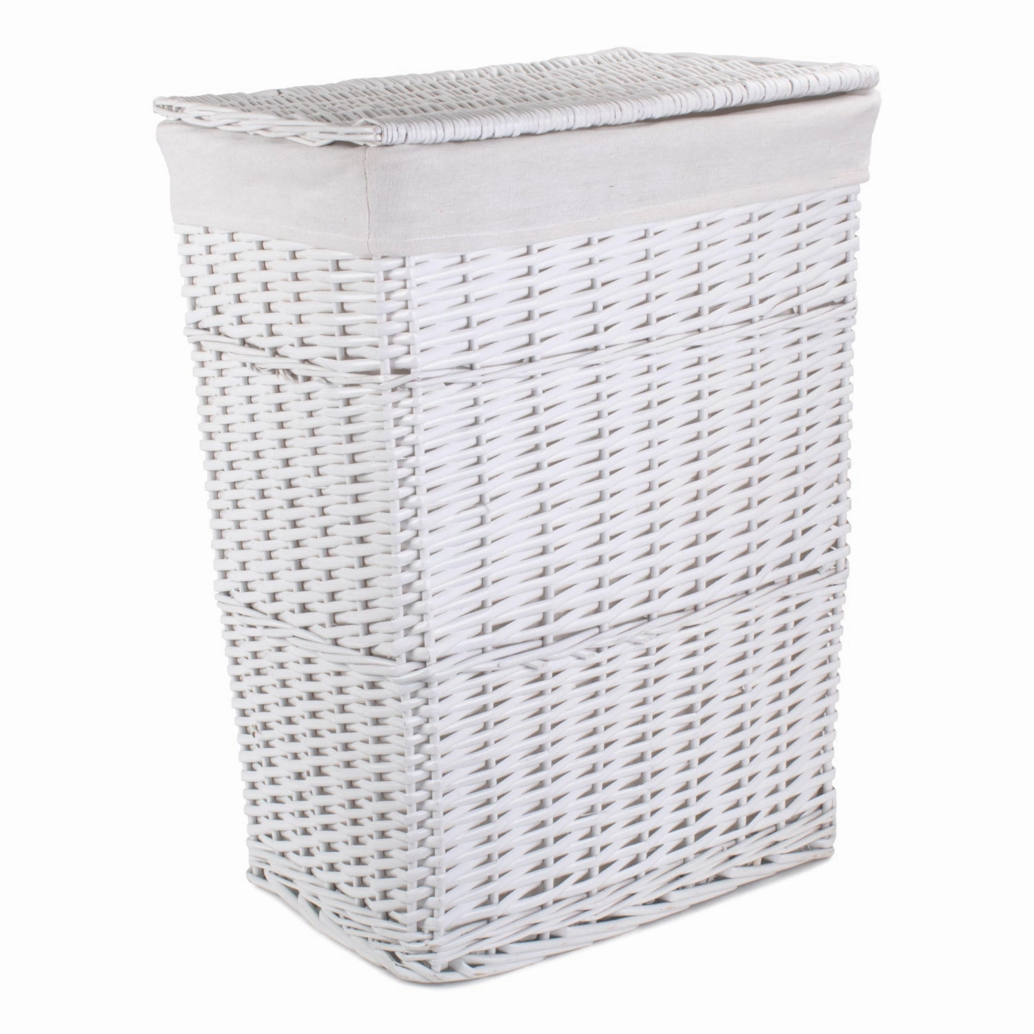 White Wicker Bathroom Linen Laundry Set 5