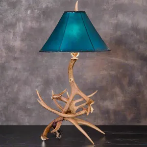 Whitetail Antler Table Lamp mattress topper, bed base