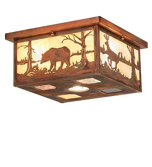 Wildlife Square Flushmount