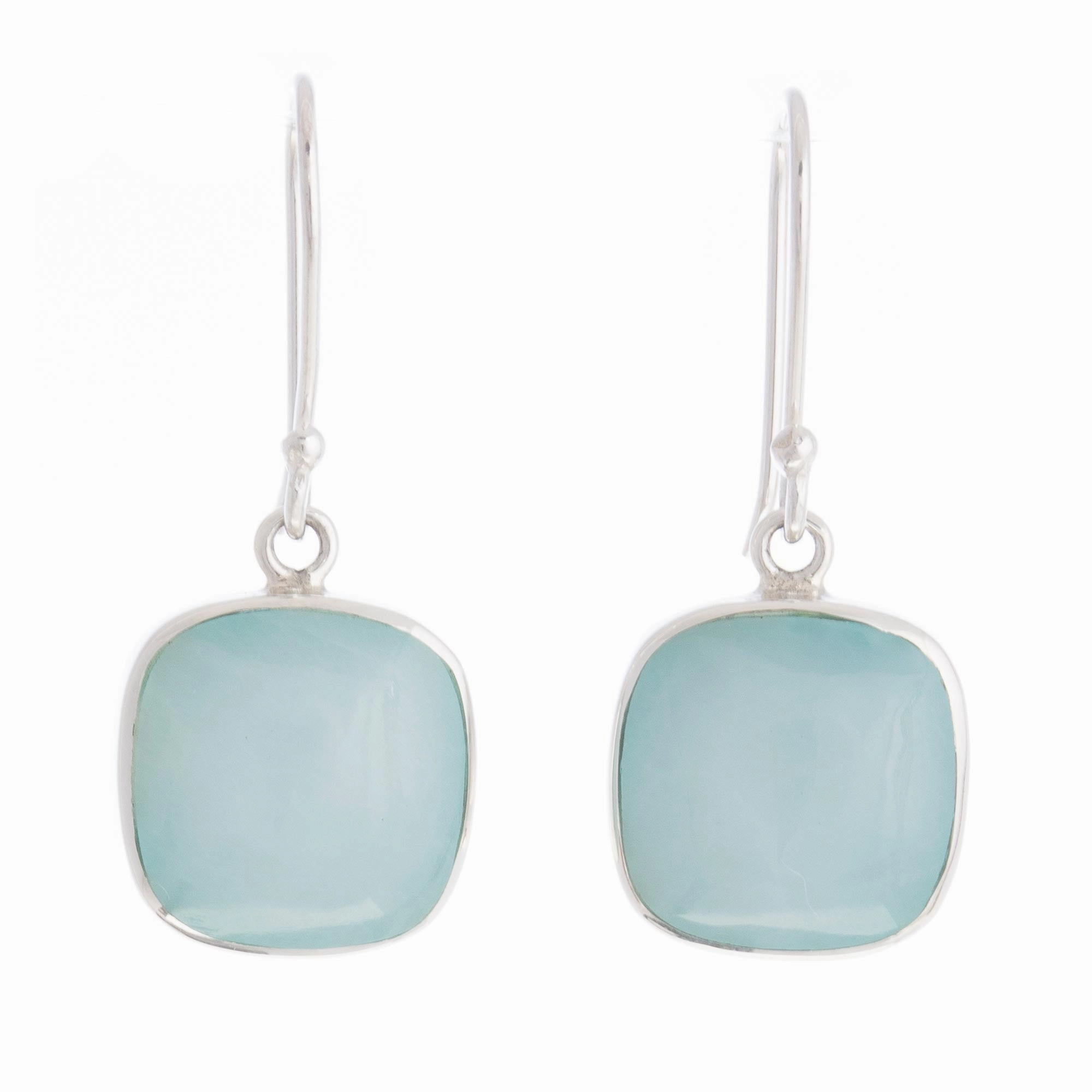 Window Sterling Silver Andean Dangle Earrings with Opal