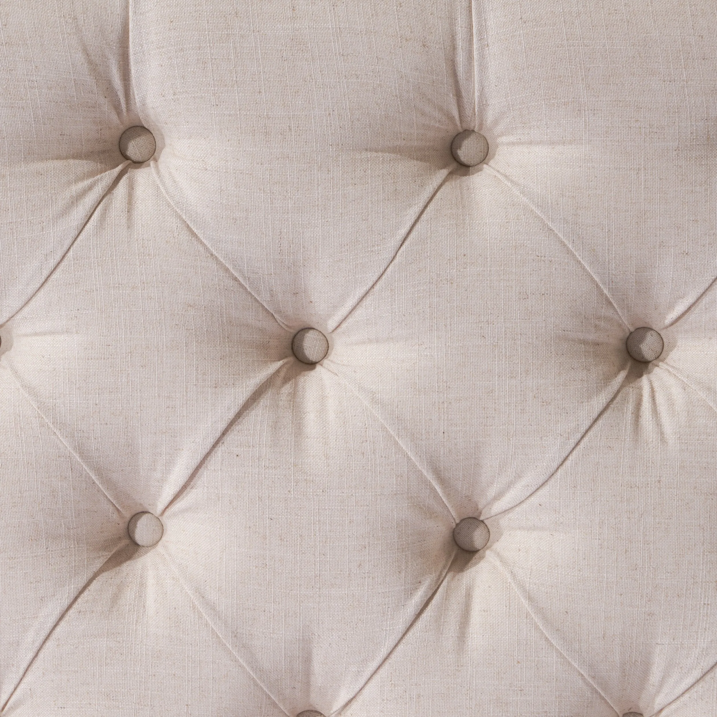 Winged King/ Cal King Tufted Fabric Headboard - NH868003