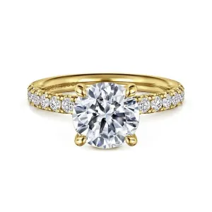 Winslow - 14K Yellow Gold Round Diamond Engagement Ring (Setting Only)