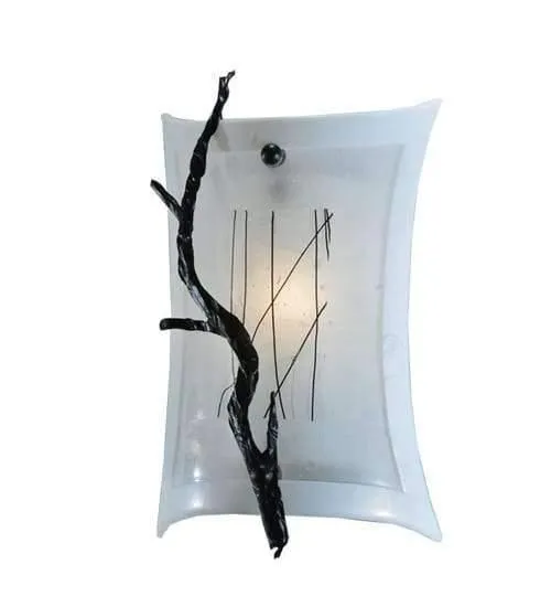 Winter White Glass Wall Sconce