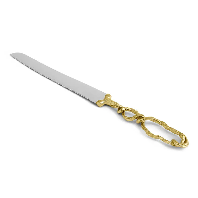 Wisteria Gold Bread Knife L37cm, Gold