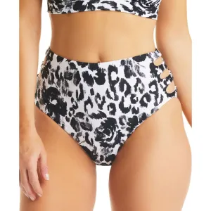 Womens Cut-Out Printed Swim Bottom Separates