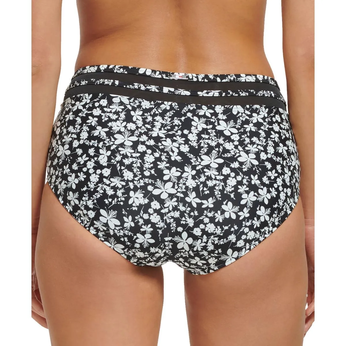 Womens Floral High-Waist Swim Bottom Separates
