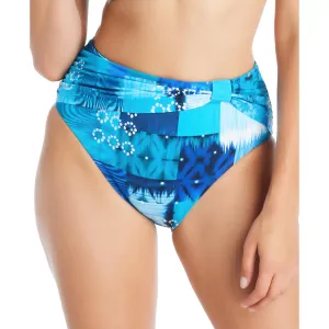 Womens Printed High-Waisted Swim Bottom Separates