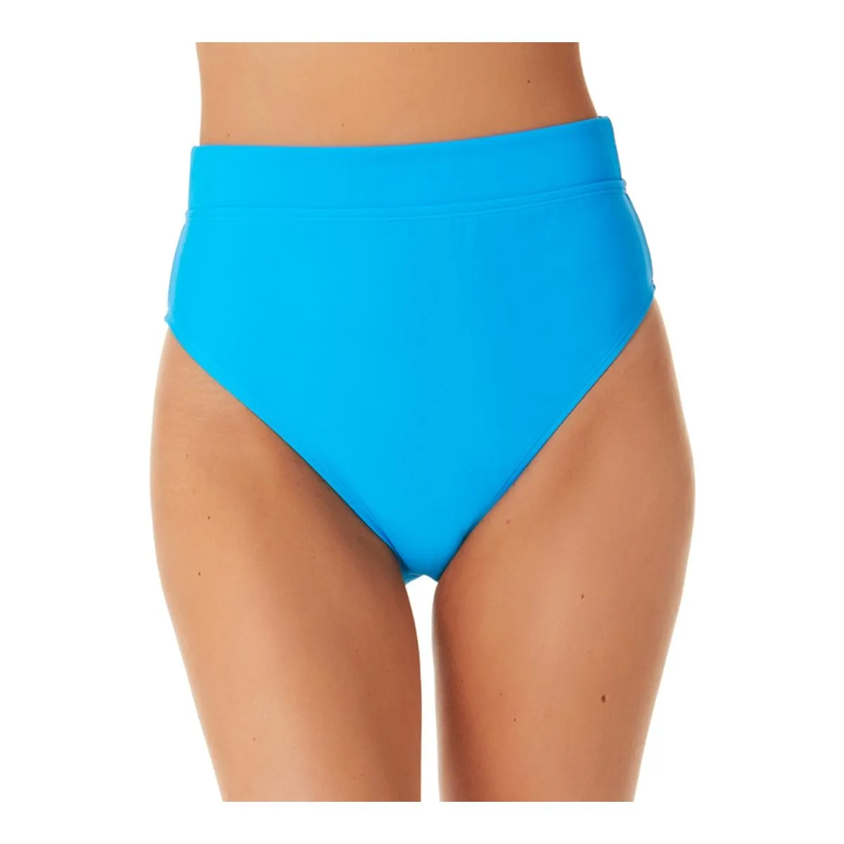 Womens Solid High-Waist Swim Bottom Separates