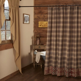 Woodland Brown Star Shower Curtain Lighting,Lamps Fixtures
