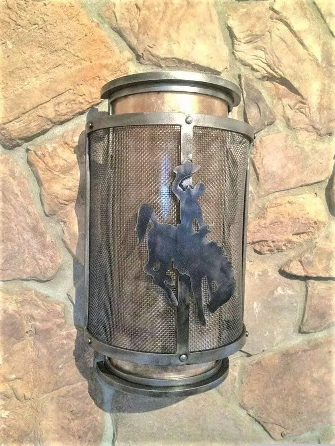 Wyoming Western Wall Sconce mattress topper, bed base