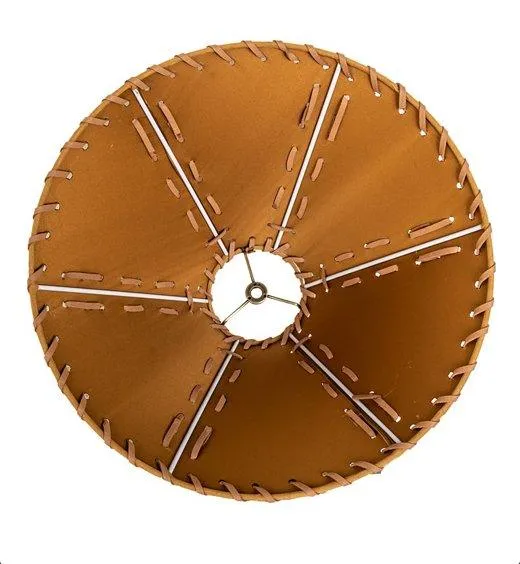 X-Cross Tan Faux Leather Lamp Shade 15"