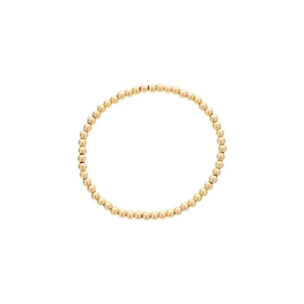 Yellow Gold Filled 4mm Beaded Bracelet