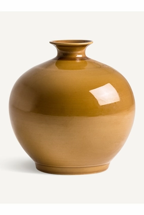 Yellow Ceramic Vase | Vical Home Mustard Vase,Glass Vase