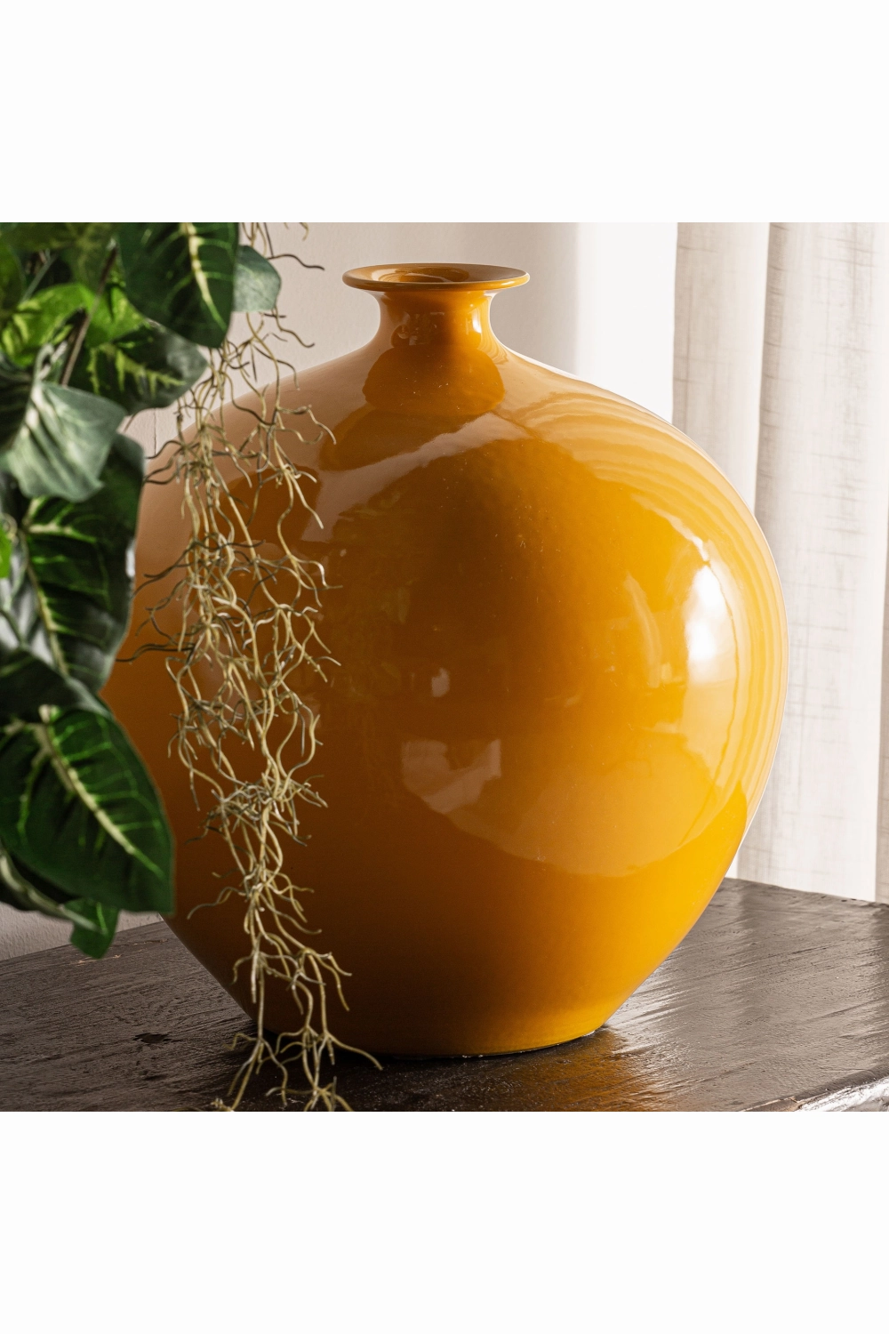 Yellow Ceramic Vase | Vical Home Mustard