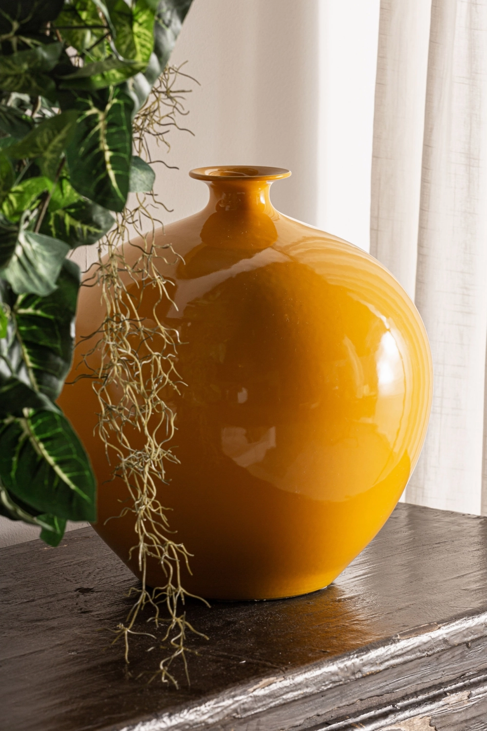 Yellow Ceramic Vase | Vical Home Mustard