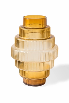 Yellow Glass Vase S | Pols Potten Steps Vase,Glass Vase