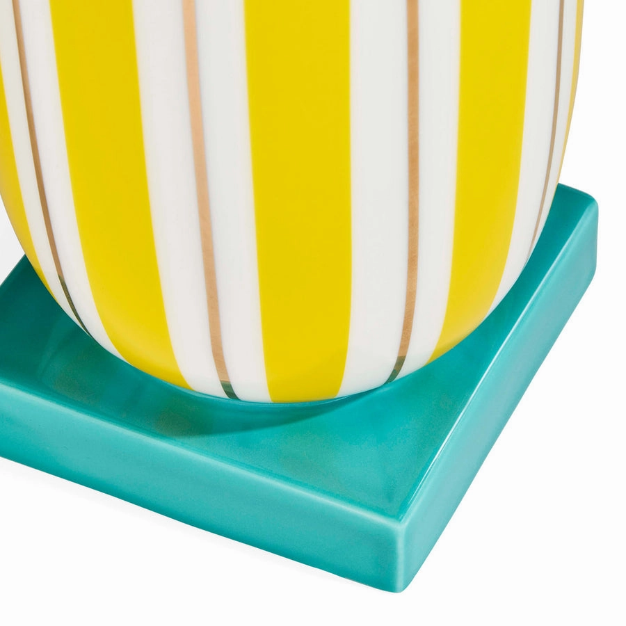 Yellow Stripes Tall Porcelain Vase | Jonathan Adler Portofino