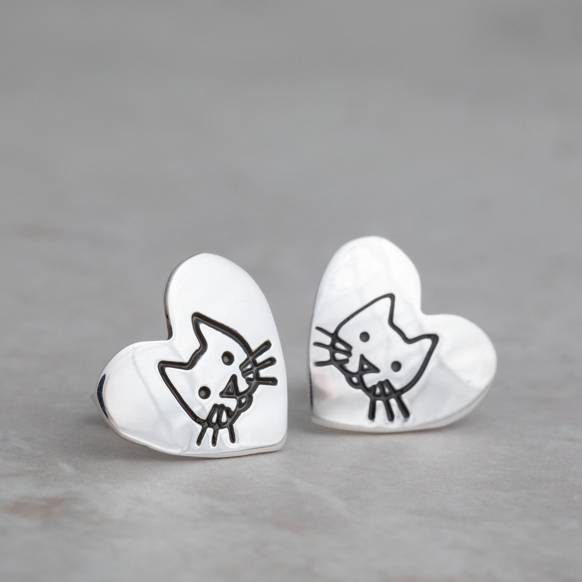 You Have My Heart Sterling Post Earrings