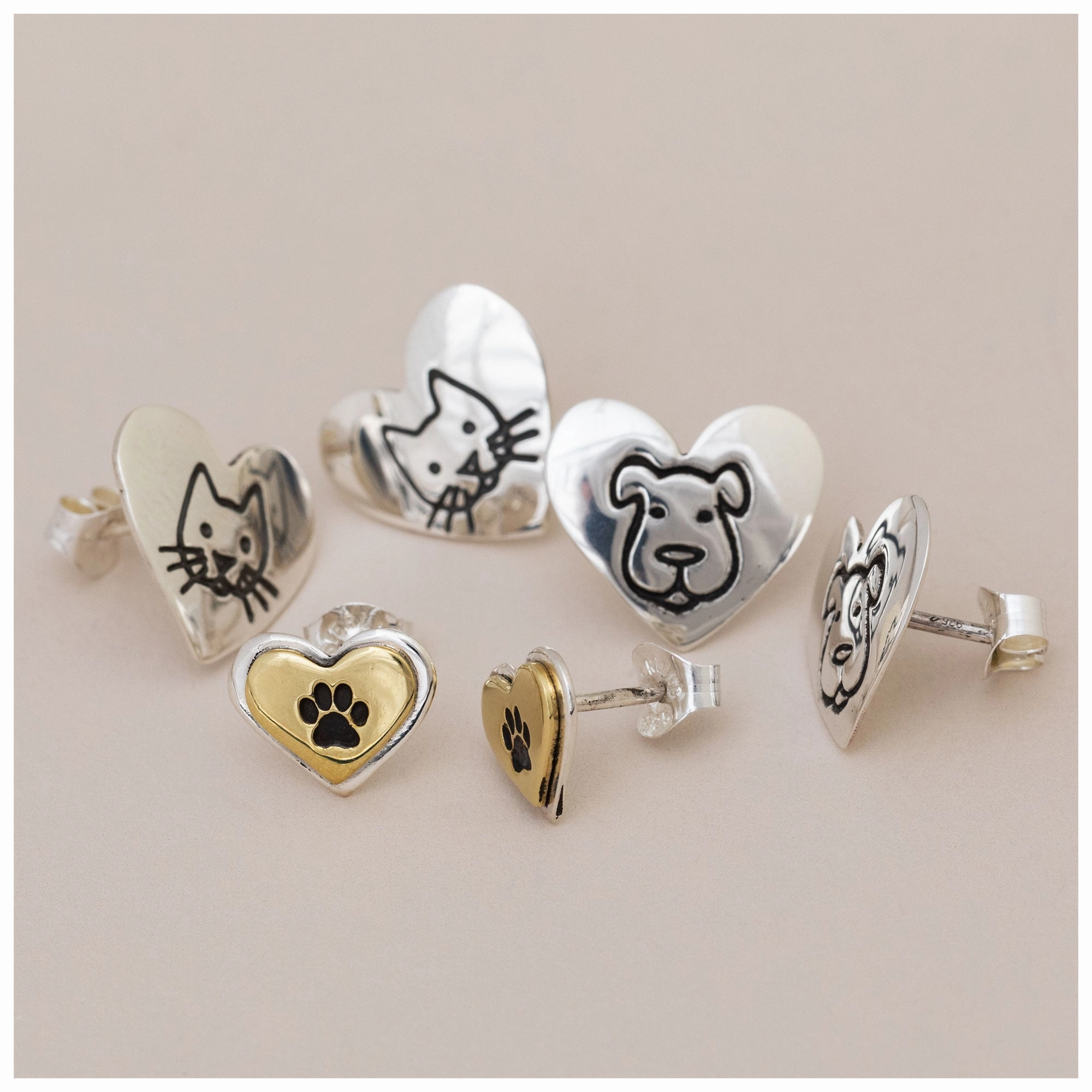 You Have My Heart Sterling Post Earrings
