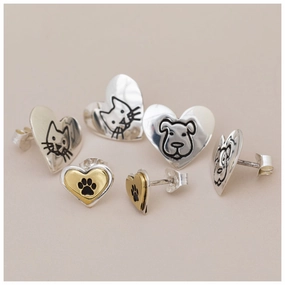 You Have My Heart Sterling Post Earrings