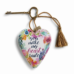 You Make My Heart Smile Heart Art Heart by Demdaco Decorative Mirror,Home Decor Mirror