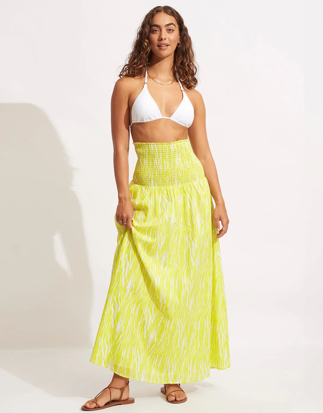 Zahara Dress Skirt - Celery