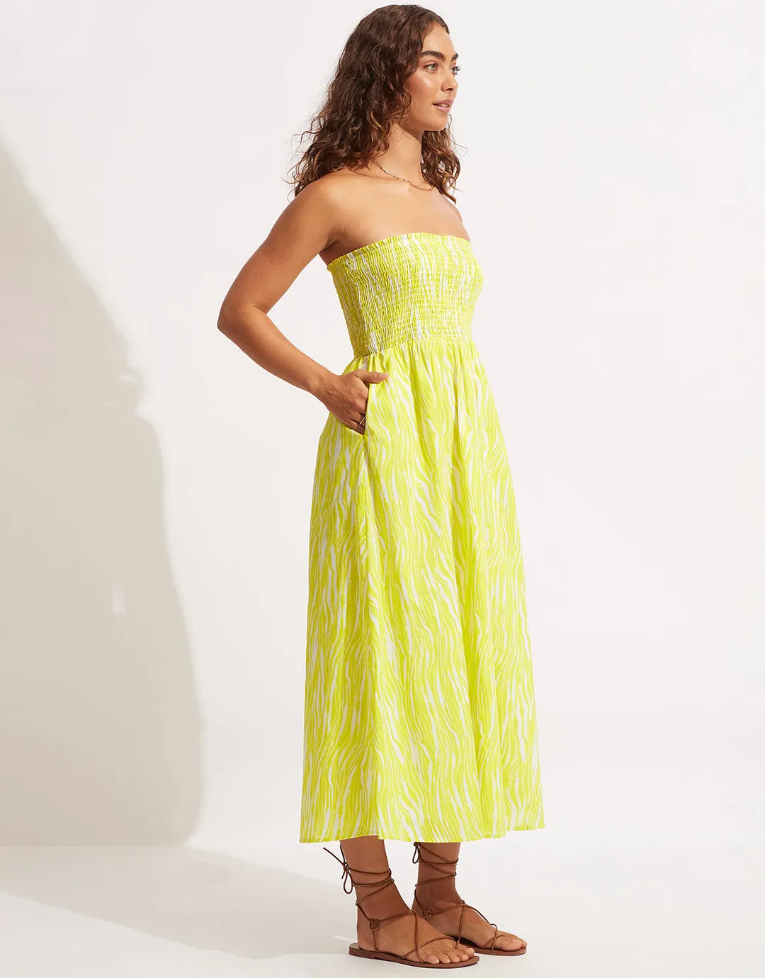 Zahara Dress Skirt - Celery