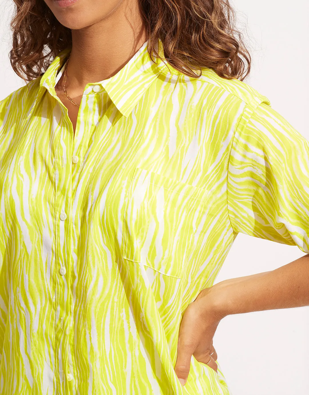 Zahara Resort Shirt - Celery