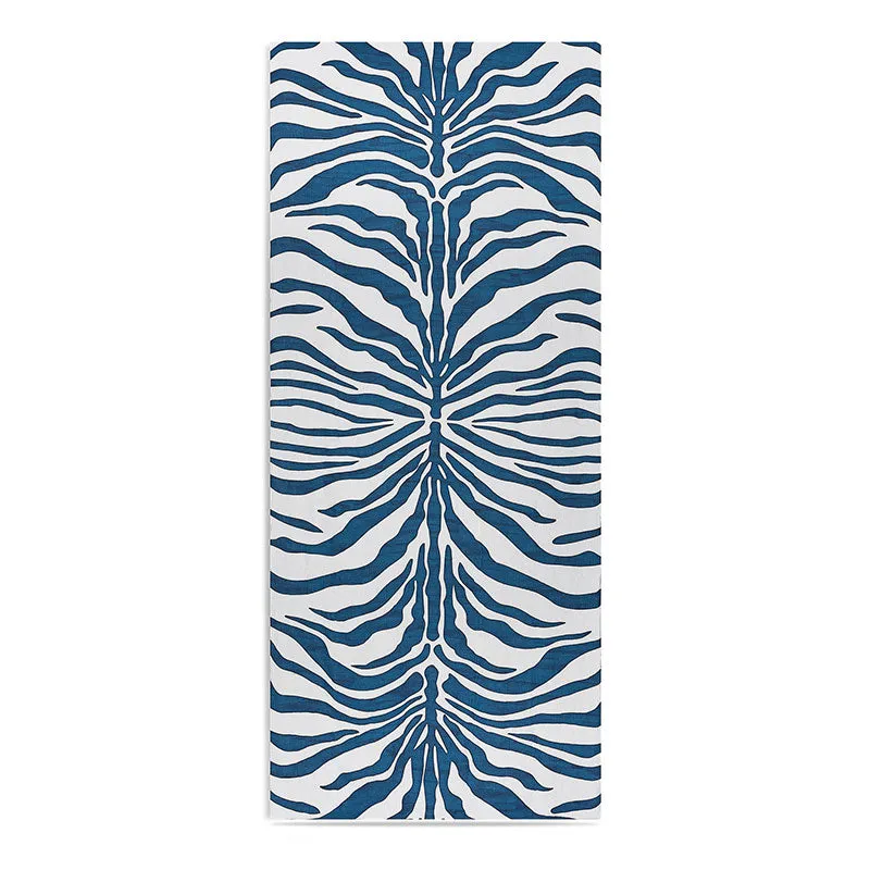 Zebra Linen Tablecloth 250cm x 165cm, Petrol Blue tufted headboard, king headboard