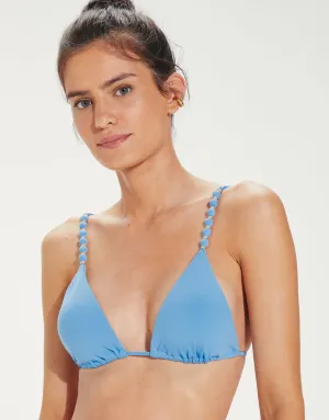 Zen Beads Parallel Tri Bikini Top - Blue